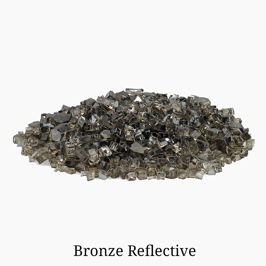 Bronze Reflective Fire Glass