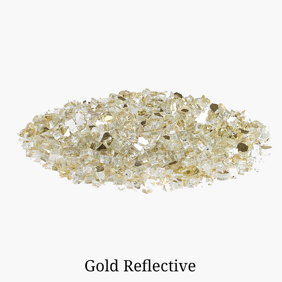 Gold Reflective Fire Glass
